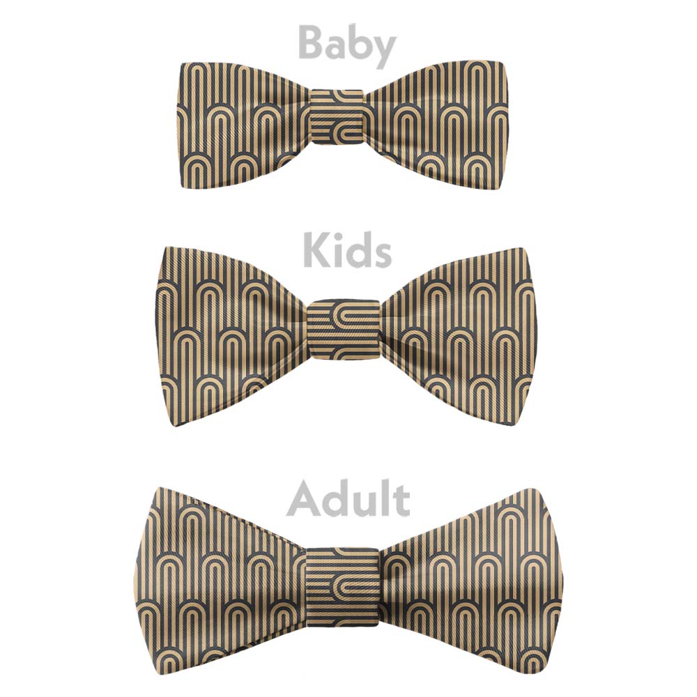 Deco Curves Bow Tie - Bow Sizes - Knotty Tie Co.