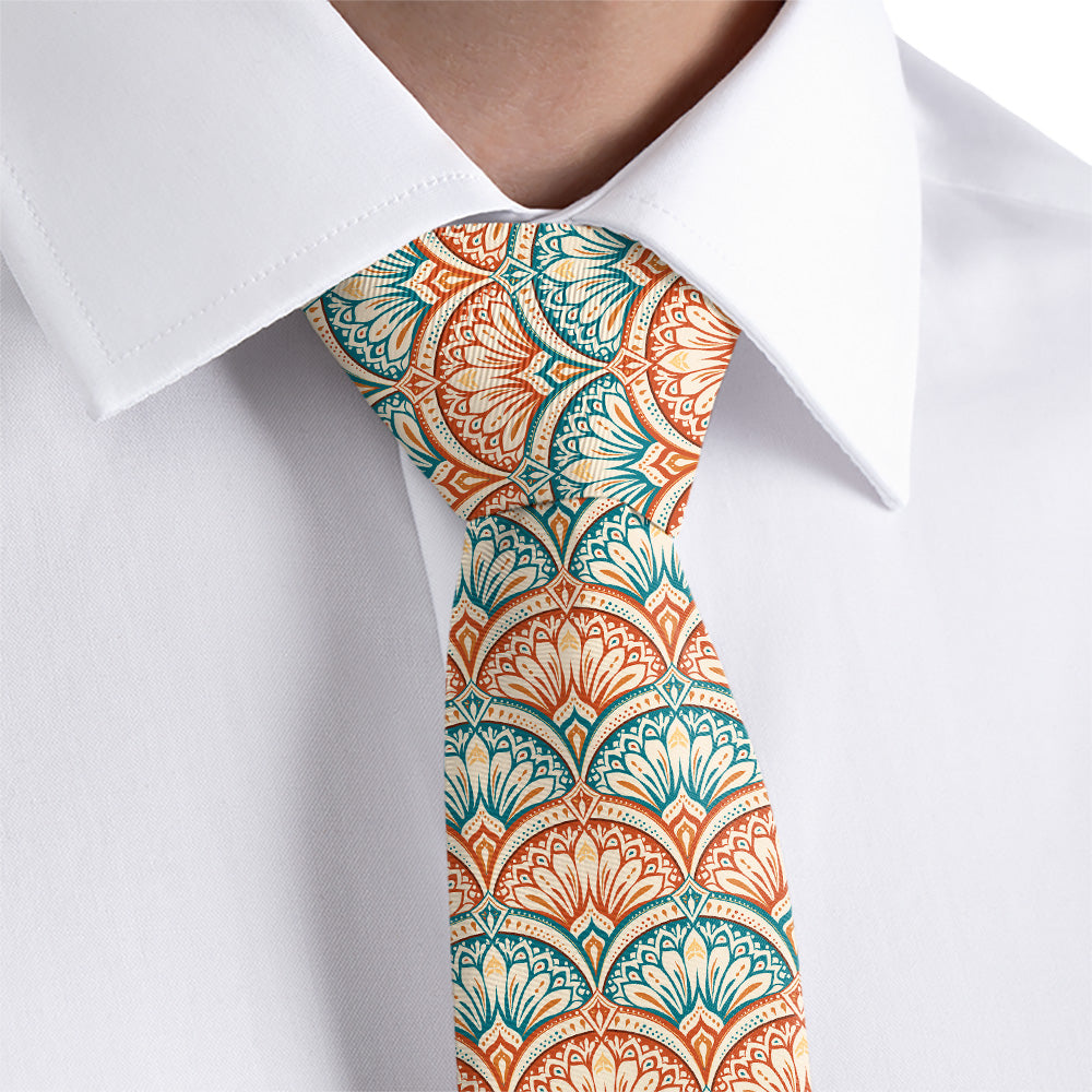 Deco Fan Bloom Necktie - Dress Shirt - Knotty Tie Co.