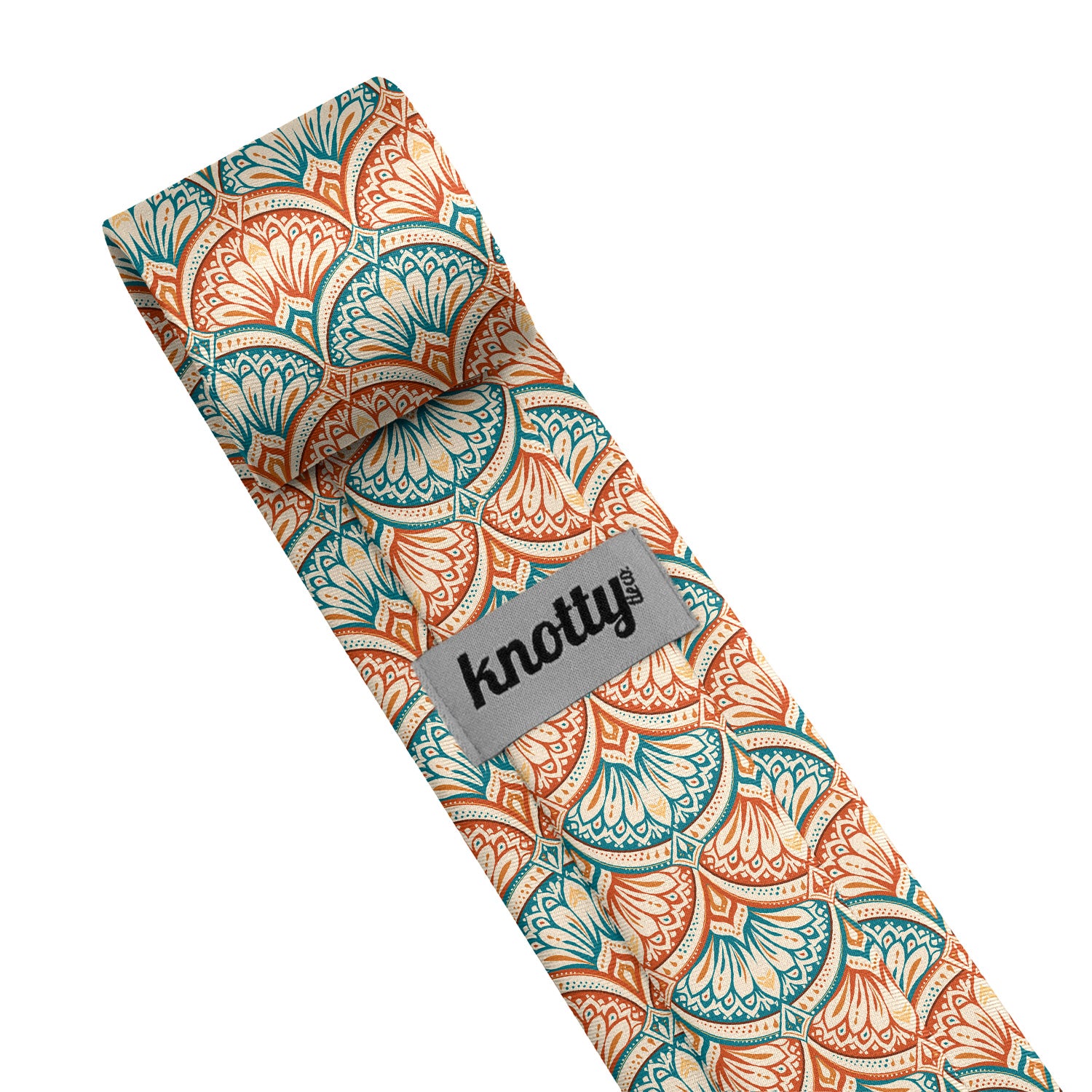 Deco Fan Bloom Necktie - Tag - Knotty Tie Co.