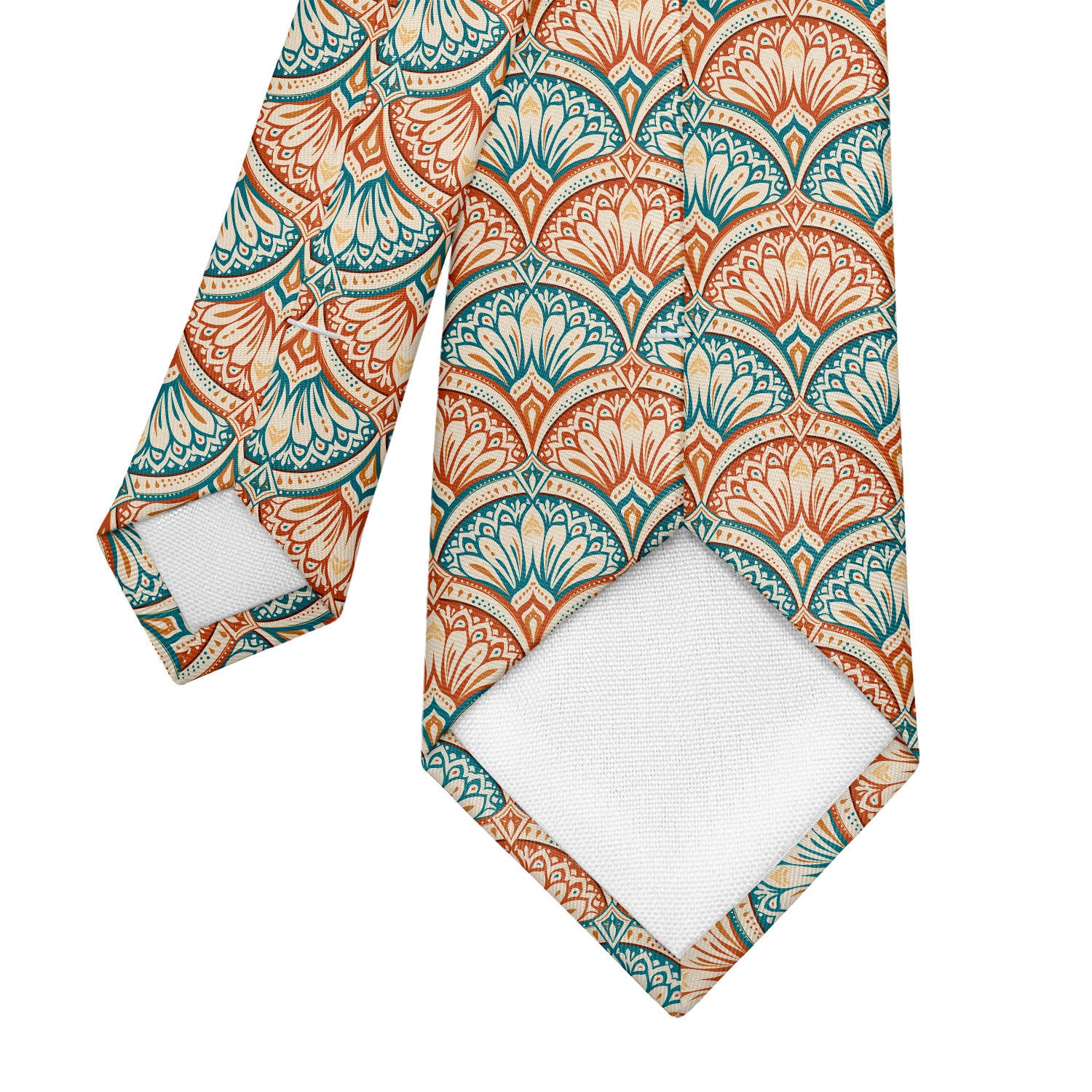 Deco Fan Bloom Necktie - Tipping - Knotty Tie Co.