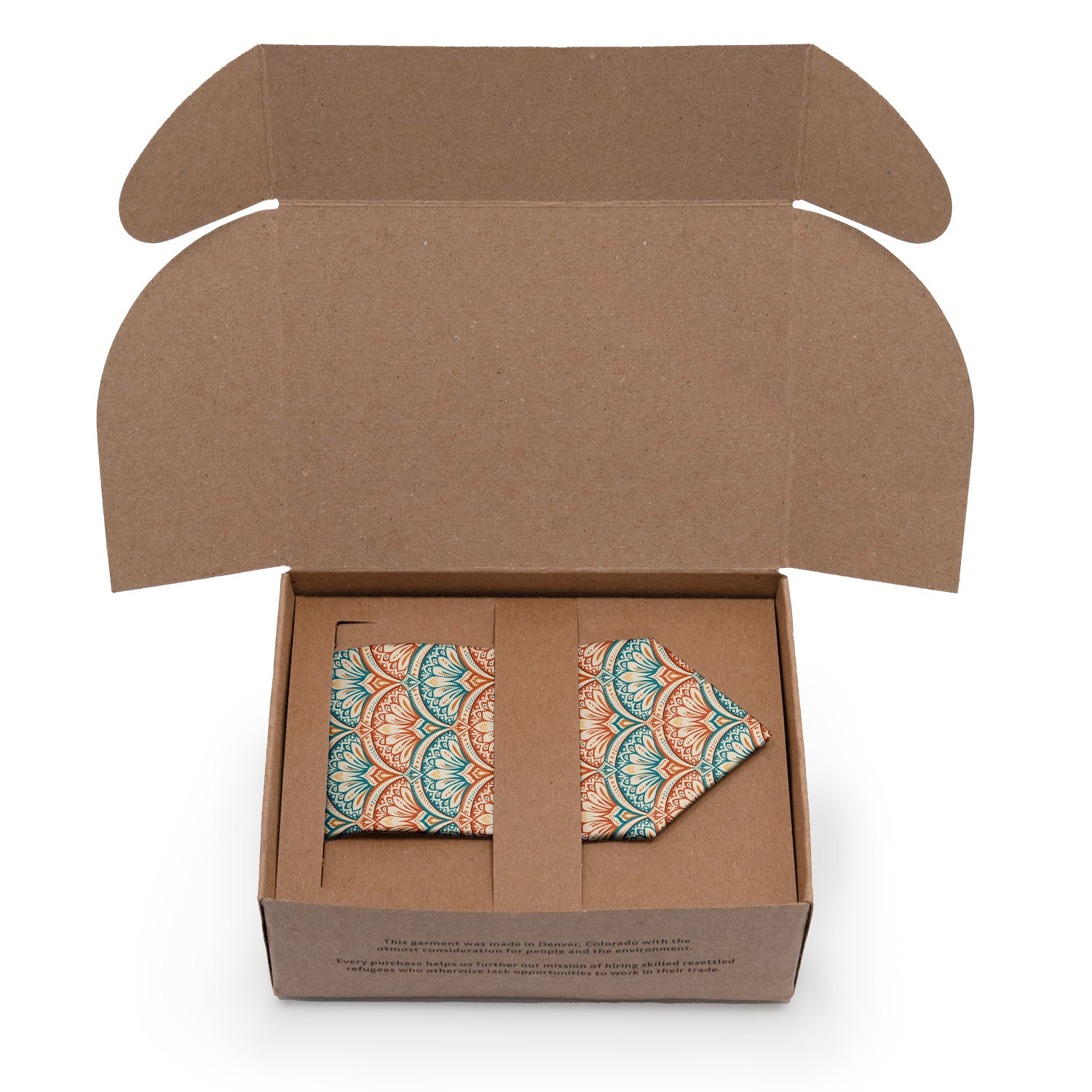 Deco Fan Bloom Necktie - Packaging - Knotty Tie Co.