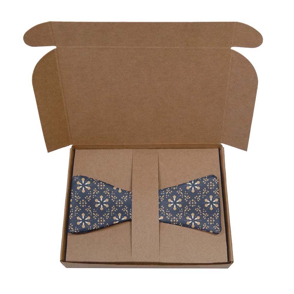 Deco Floral Bow Tie- Kraft Gift Box Packaging - Knotty Tie Co.
