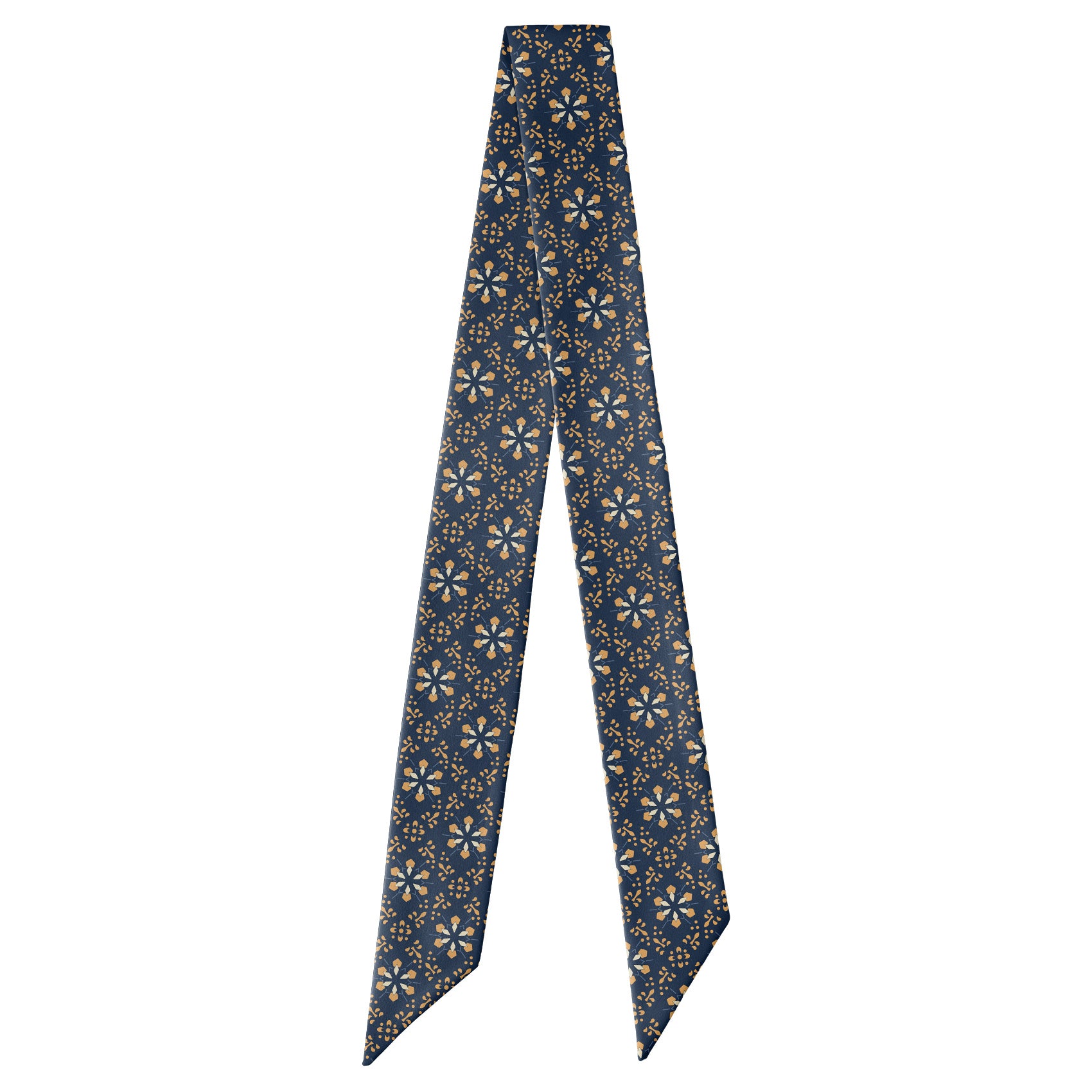 Deco Floral Hair Scarf - Full View of Hair Scarf - Knotty Tie Co.