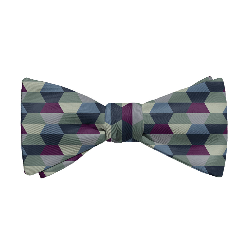Deco Hex Geometric Bow Tie - Adult Standard Self-Tie 14-18" -  - Knotty Tie Co.