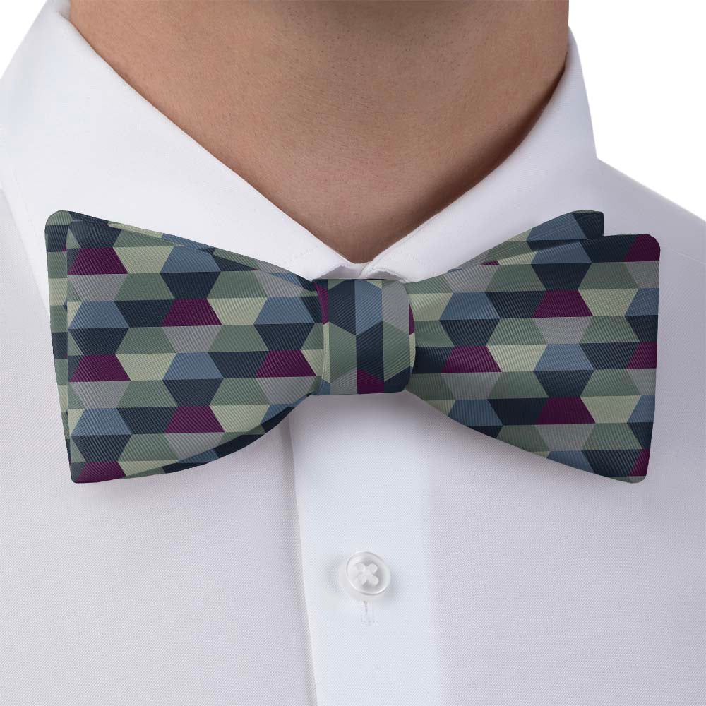 Deco Hex Geometric Bow Tie - Bow Tie with Dress Shirt - Knotty Tie Co.
