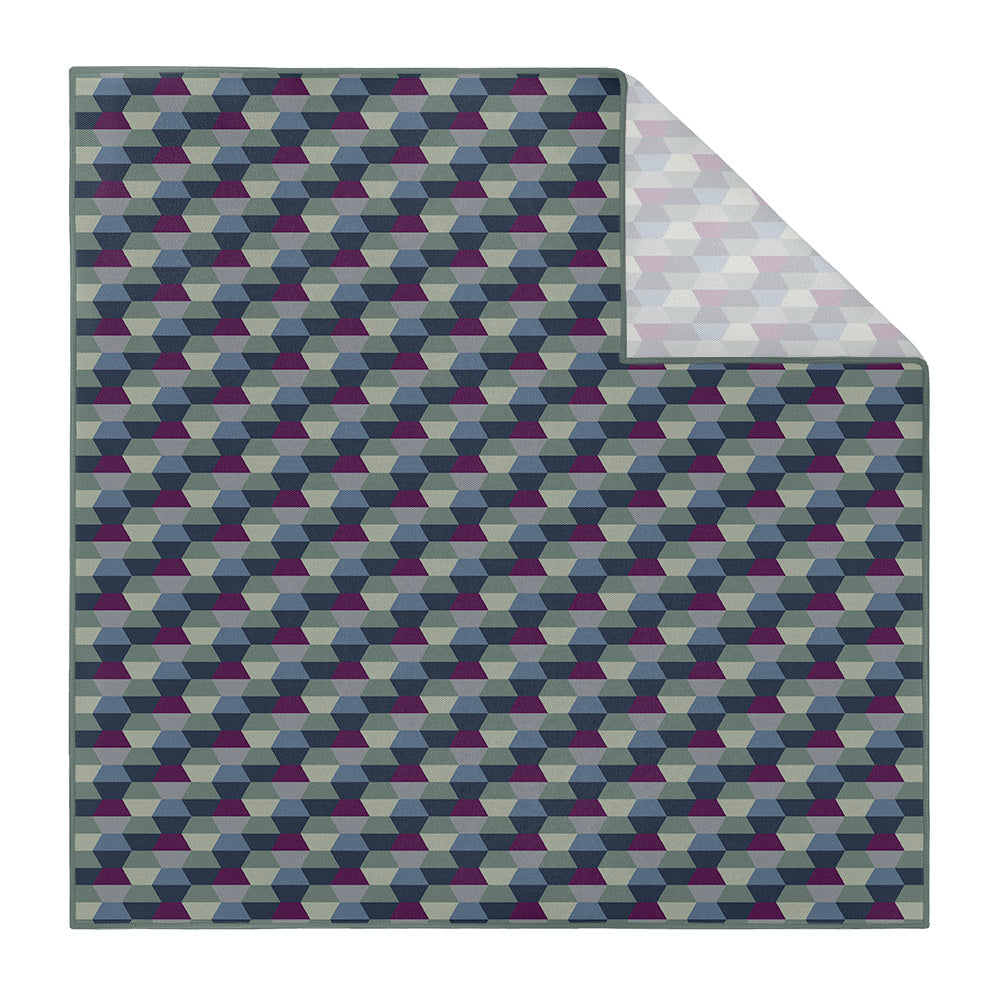 Deco Hex Geometric Pocket Square - Printed - Knotty Tie Co.