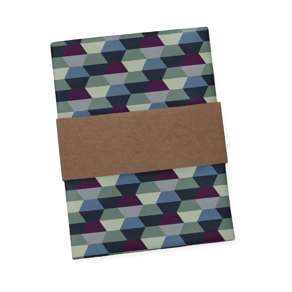 Deco Hex Geometric Pocket Square - Packaging - Knotty Tie Co.