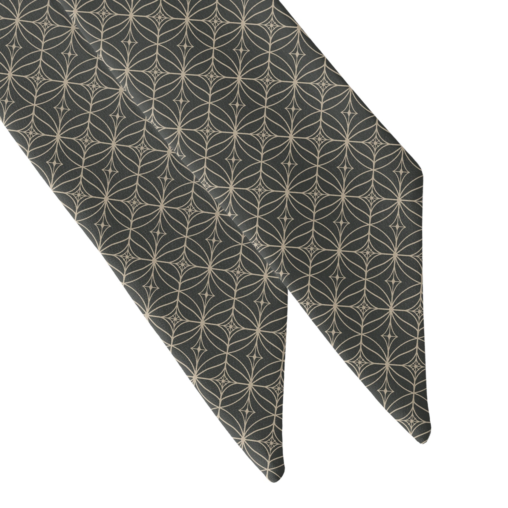 Deco Mosaic Hair Scarf - Scarf Tapered Ends - Knotty Tie Co.