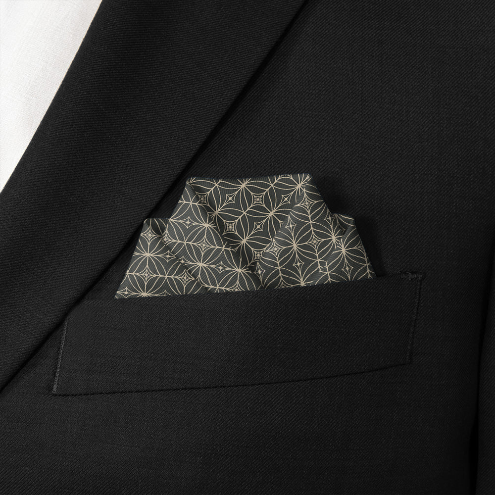 Deco Mosaic Pocket Square - Wave Fold - Knotty Tie Co.