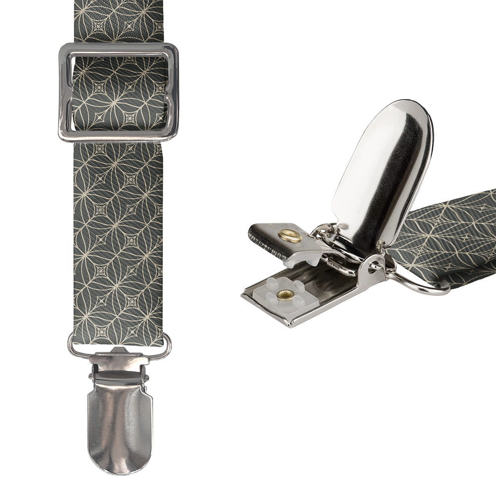 Deco Mosaic Suspenders - Hardware and Strap - Knotty Tie Co.
