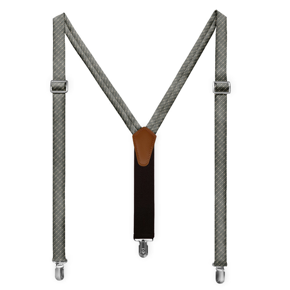 Deco Mosaic Suspenders - Full Front View - Knotty Tie Co.