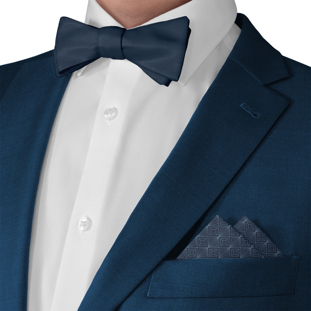 Deco Starburst Pocket Square - Matching Necktie - Knotty Tie Co.