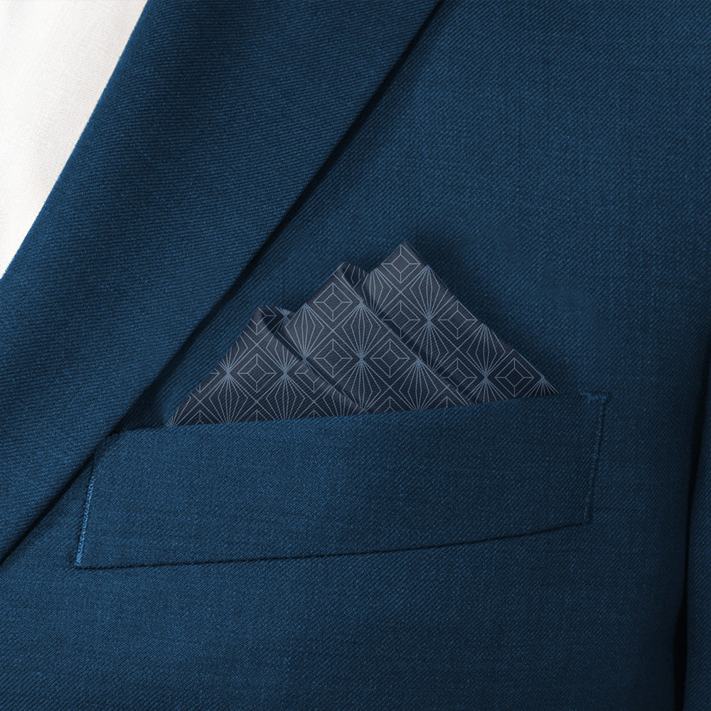 Deco Starburst Pocket Square - Matching Bow Tie - Knotty Tie Co.