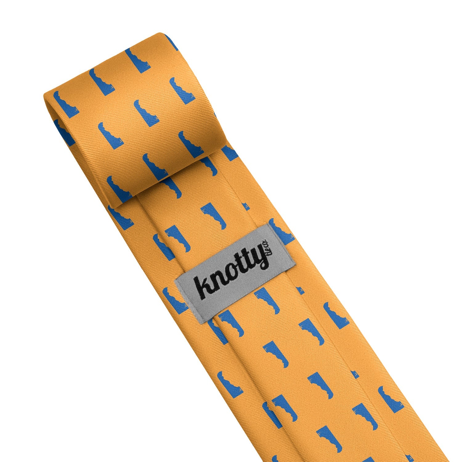 Delaware State Outline Necktie - Tag - Knotty Tie Co.