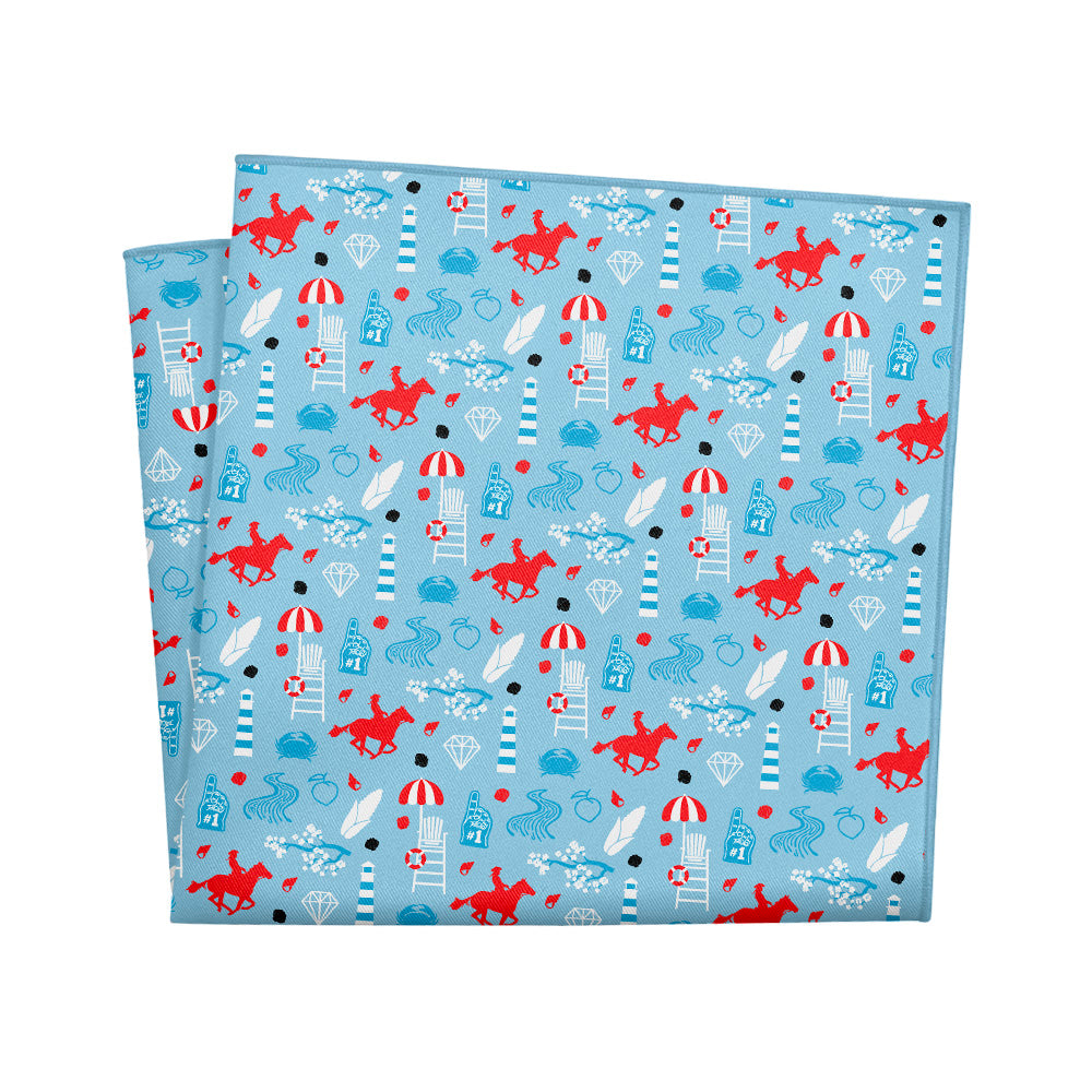 Delaware State Heritage Pocket Square - 12" Square - Knotty Tie Co.