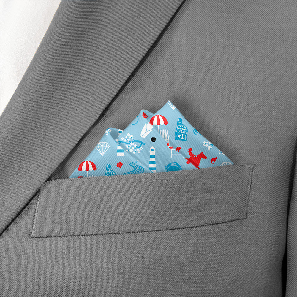 Delaware State Heritage Pocket Square - Stairs Fold - Knotty Tie Co.