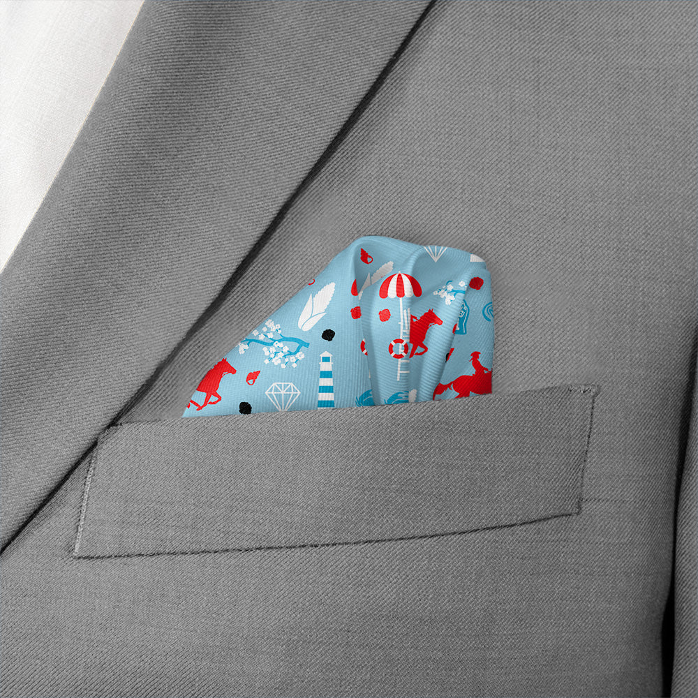 Delaware State Heritage Pocket Square - Wave Fold - Knotty Tie Co.
