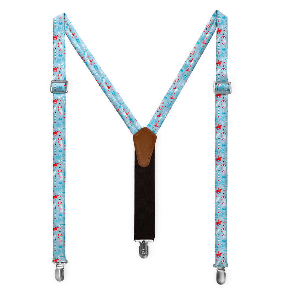Delaware State Heritage Suspenders - Full Front View - Knotty Tie Co.