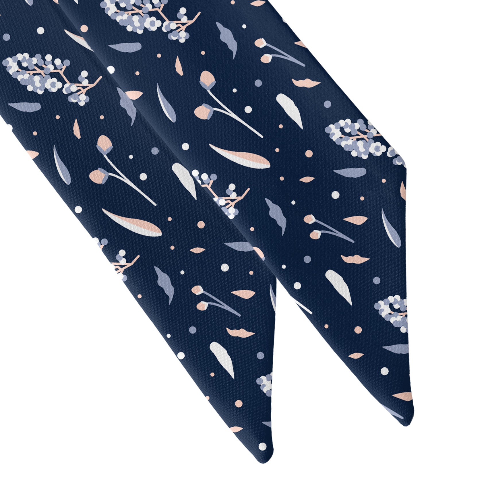 Delicate Floral Hair Scarf - Scarf Tapered Ends - Knotty Tie Co.