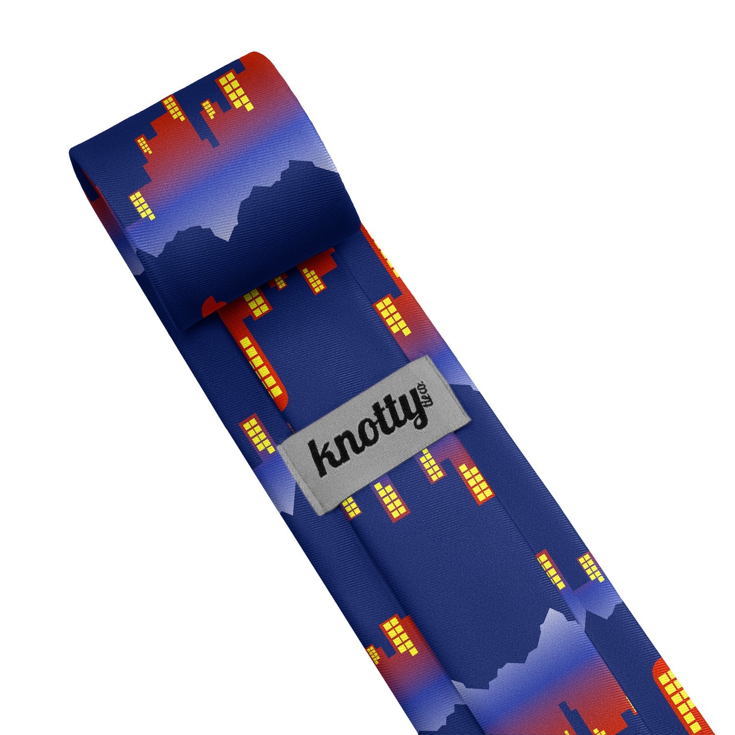 Denver Skyline Necktie - Tag - Knotty Tie Co.