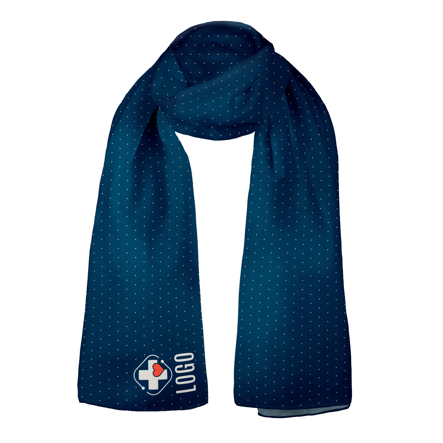 Denver Dots 1 72 x 24 Rectangle Chiffon Logo Scarf - Knotty Tie Co.
