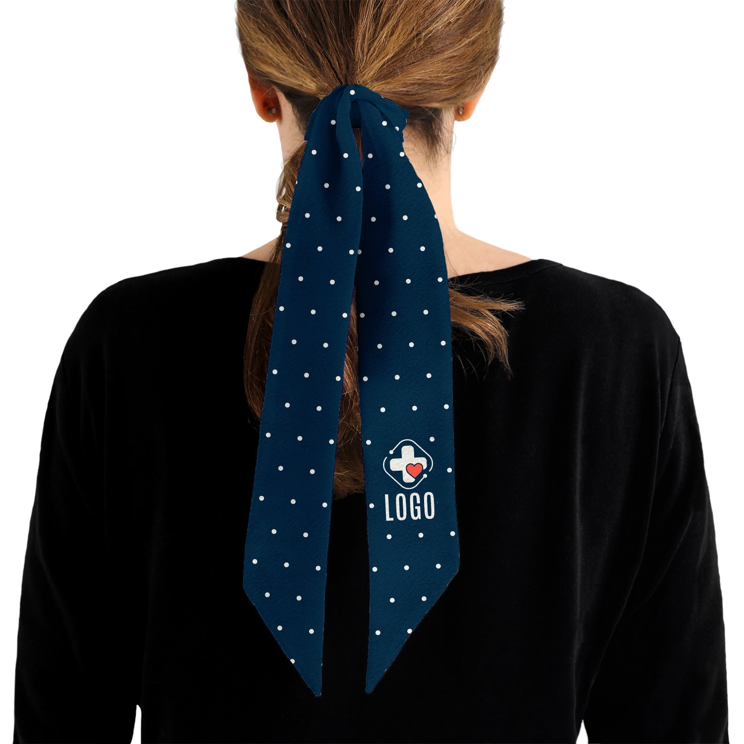 Denver Dots 1 Hair Pony Tail Logo Scarf - Knotty Tie Co.