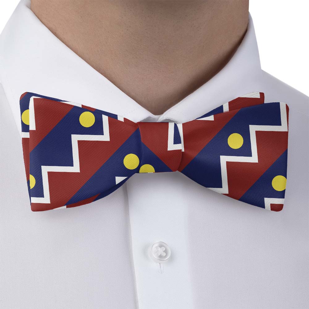 Denver Flag Bow Tie - Bow Tie with Dress Shirt - Knotty Tie Co.