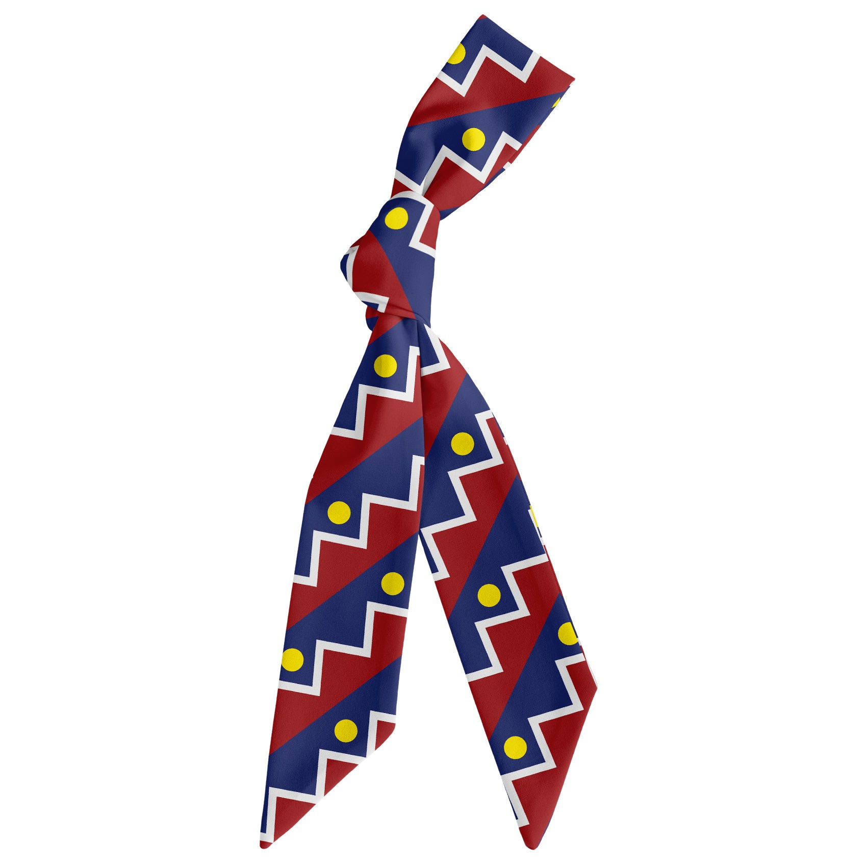 Denver Flag Hair Scarf - Scarf Tied Into Knot - Knotty Tie Co.