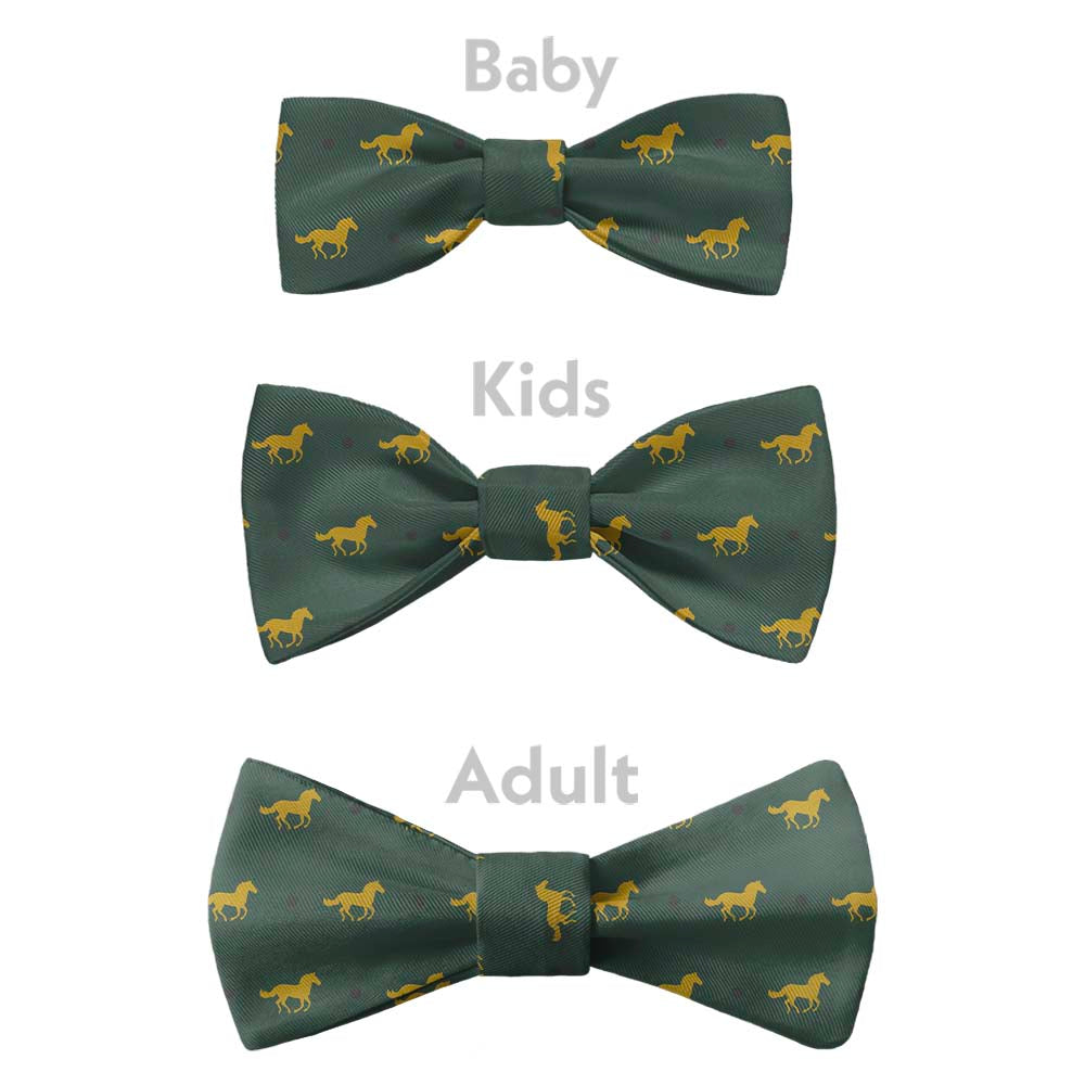 Derby Horses Bow Tie - Bow Sizes - Knotty Tie Co.
