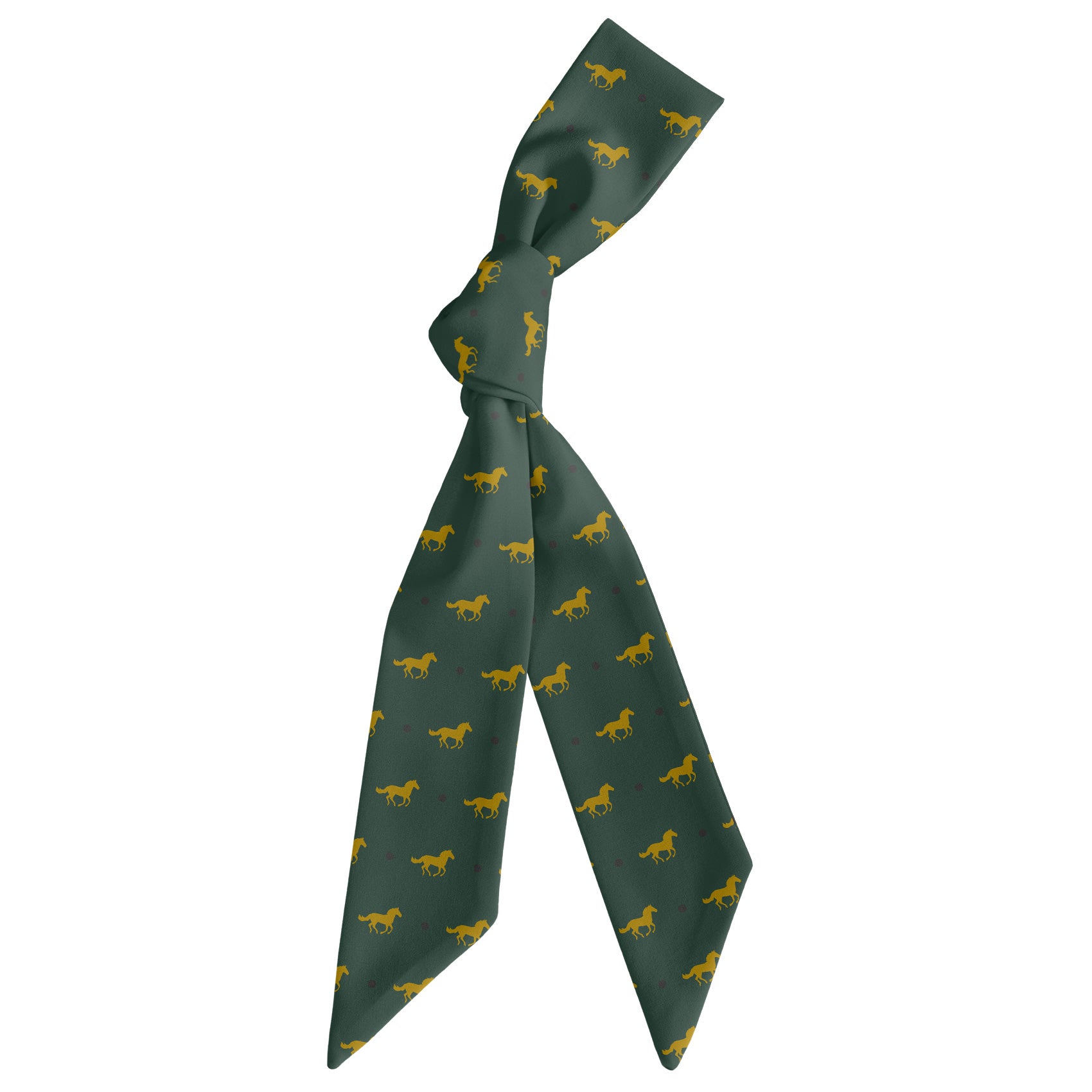 Derby Horses Hair Scarf - Scarf Tied Into Knot - Knotty Tie Co.