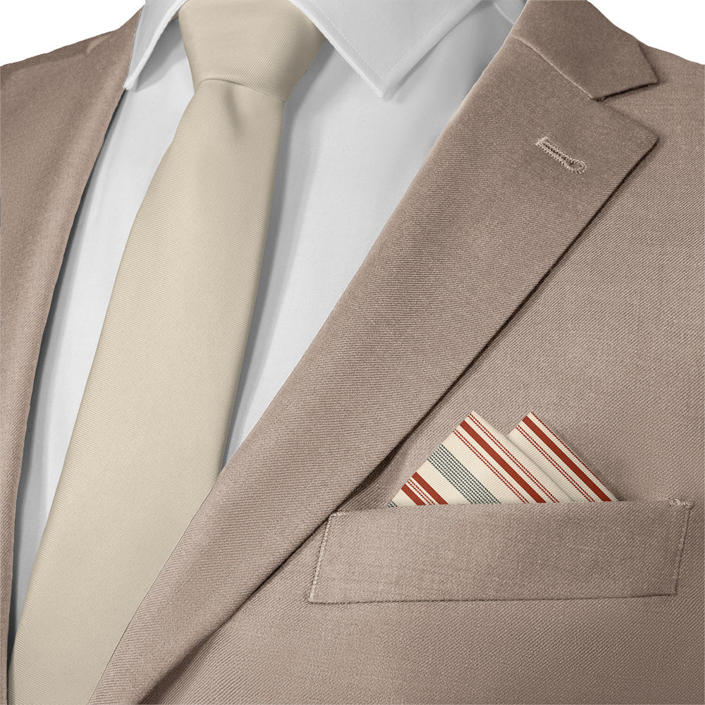 Desert Stripe Pocket Square - Matching Necktie - Knotty Tie Co.