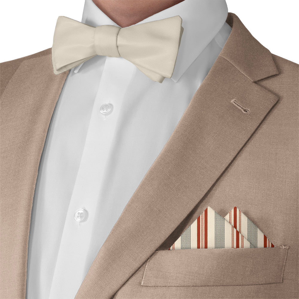 Desert Stripe Pocket Square - Matching Bow Tie - Knotty Tie Co.