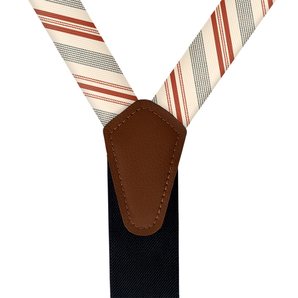 Desert Stripe Suspenders - Vegan Leather Y-Back - Knotty Tie Co.