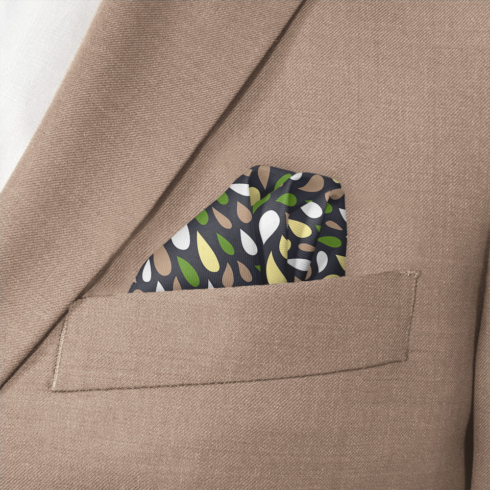 Dew Paisley Pocket Square - Wave Fold - Knotty Tie Co.