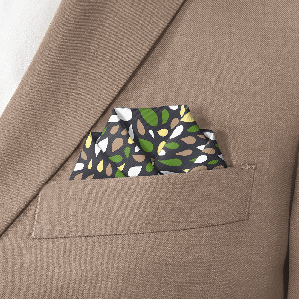 Dew Paisley Pocket Square - Scalloped Fold - Knotty Tie Co.