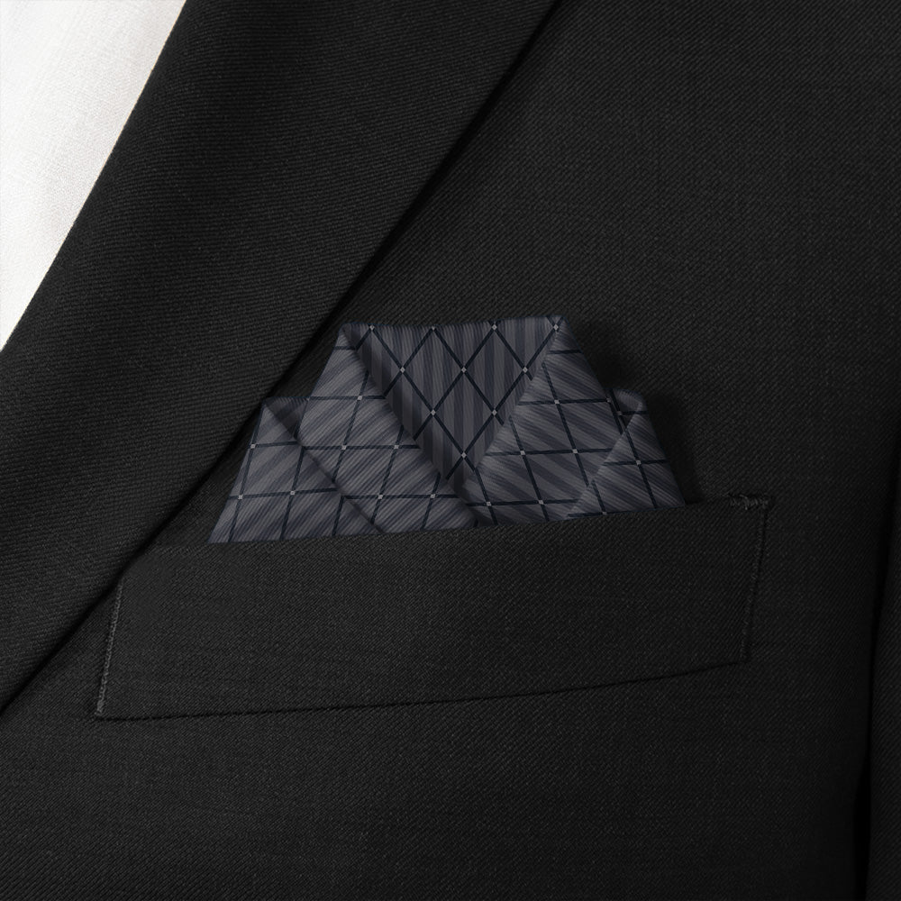 Diamond Lattice Pocket Square - Wave Fold - Knotty Tie Co.