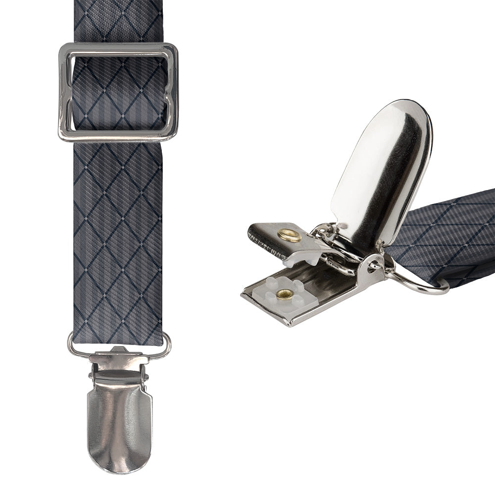 Diamond Lattice Suspenders - Hardware and Strap - Knotty Tie Co.