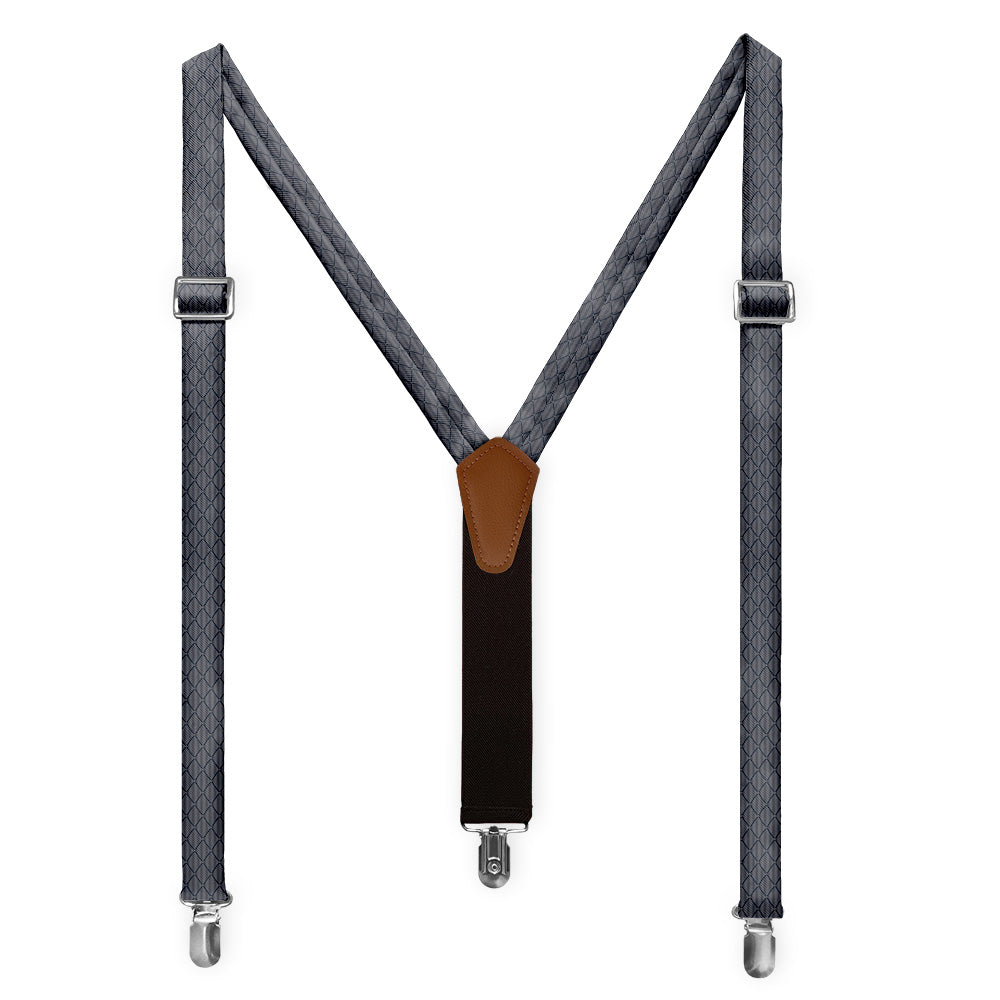 Diamond Lattice Suspenders - Full Front View - Knotty Tie Co.