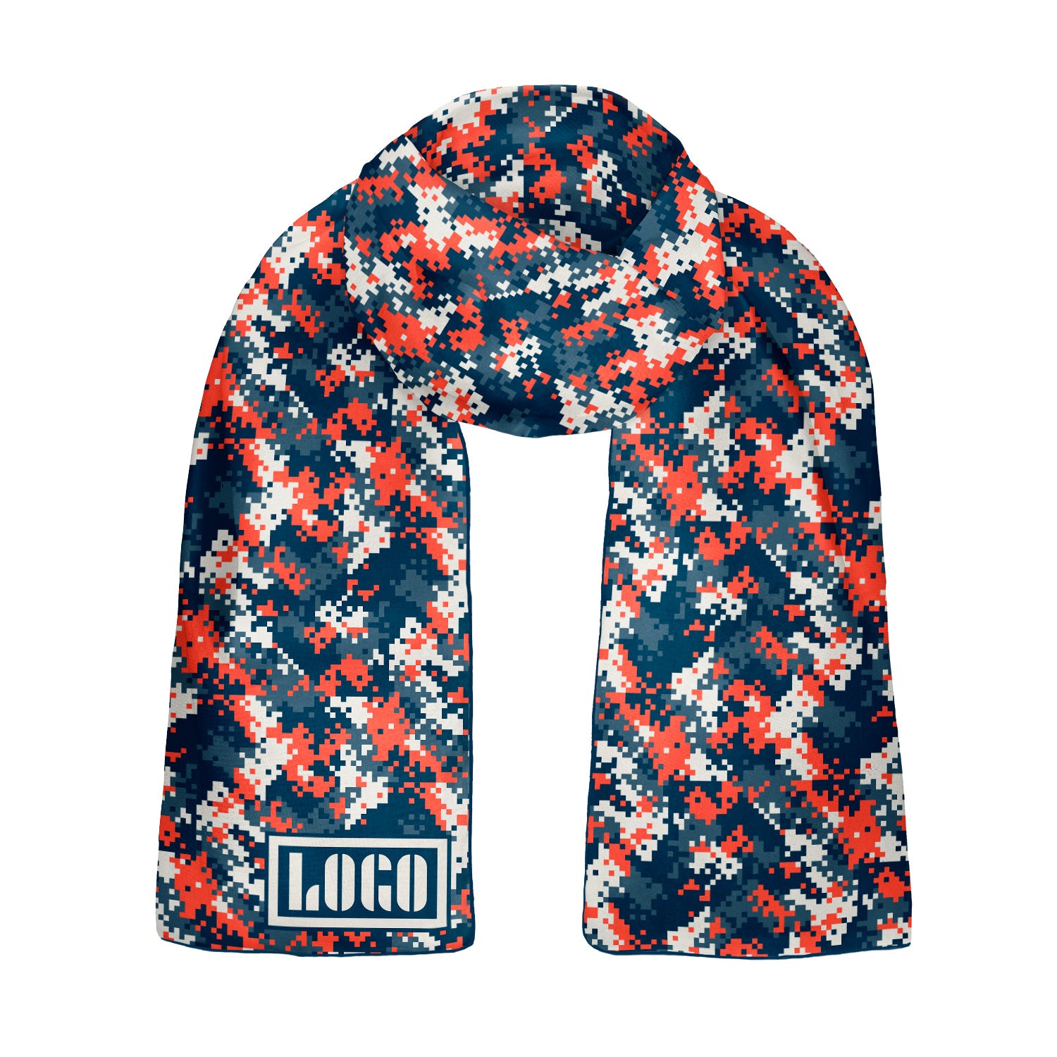 Digi Camo 4 60 x 18 Rectangle Chiffon Logo Scarf - Knotty Tie Co.