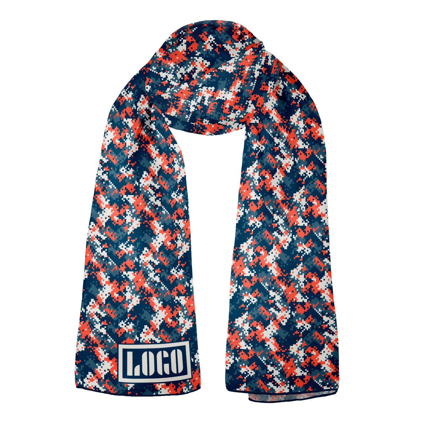 Digi Camo 4 72 x 24 Rectangle Chiffon Logo Scarf - Knotty Tie Co.