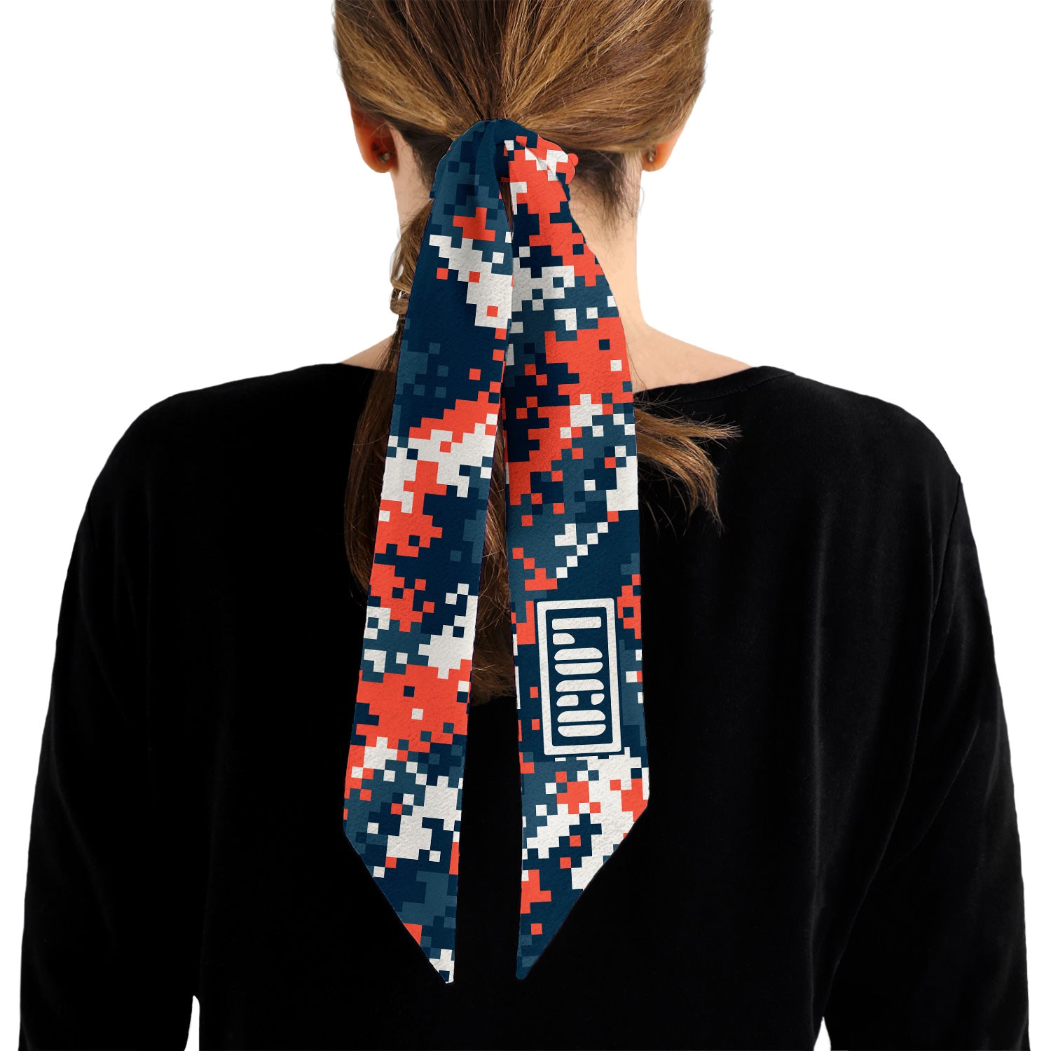 Digi Camo 4 Hair Pony Tail Logo Scarf - Knotty Tie Co.
