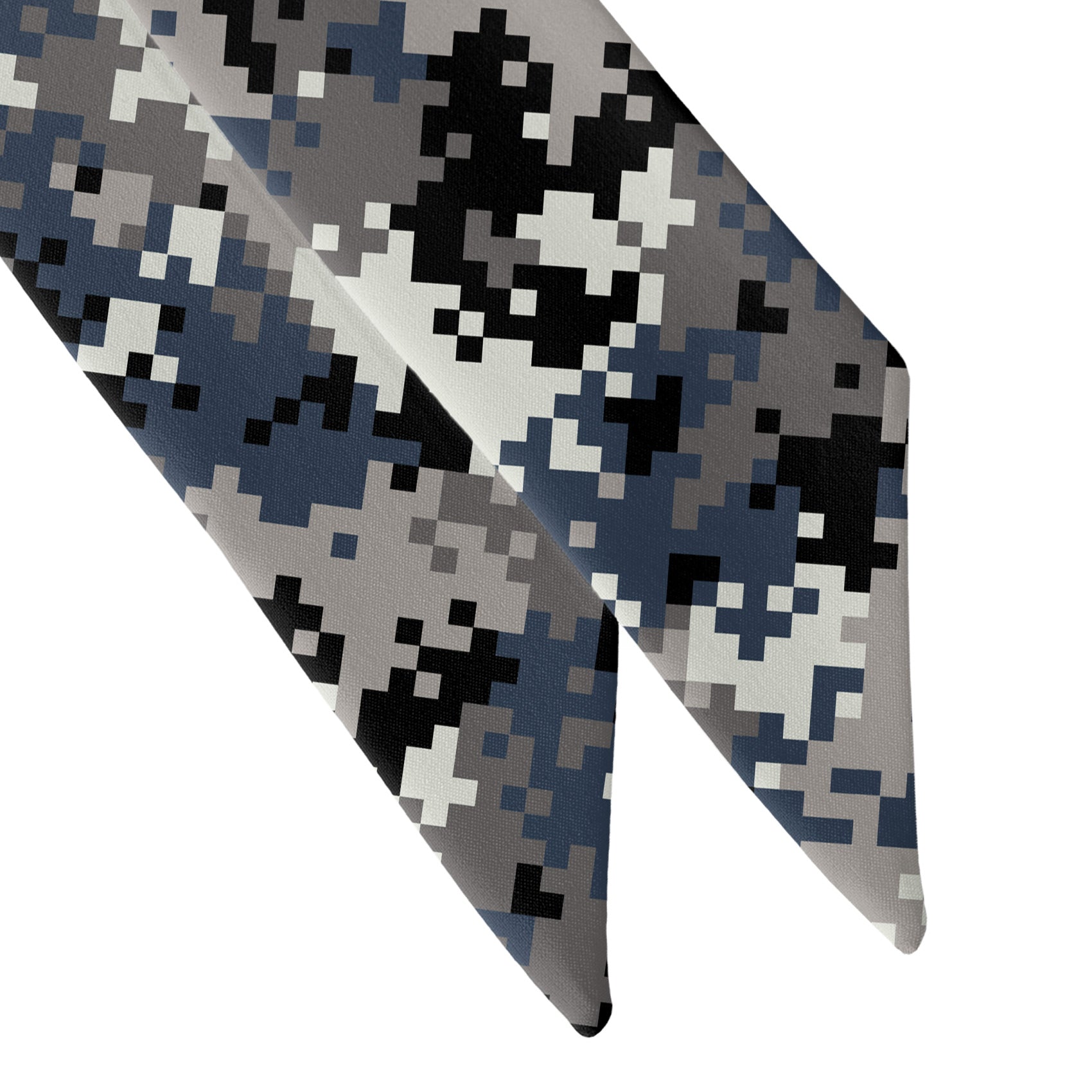 Digi Camo Hair Scarf - Scarf Tapered Ends - Knotty Tie Co.