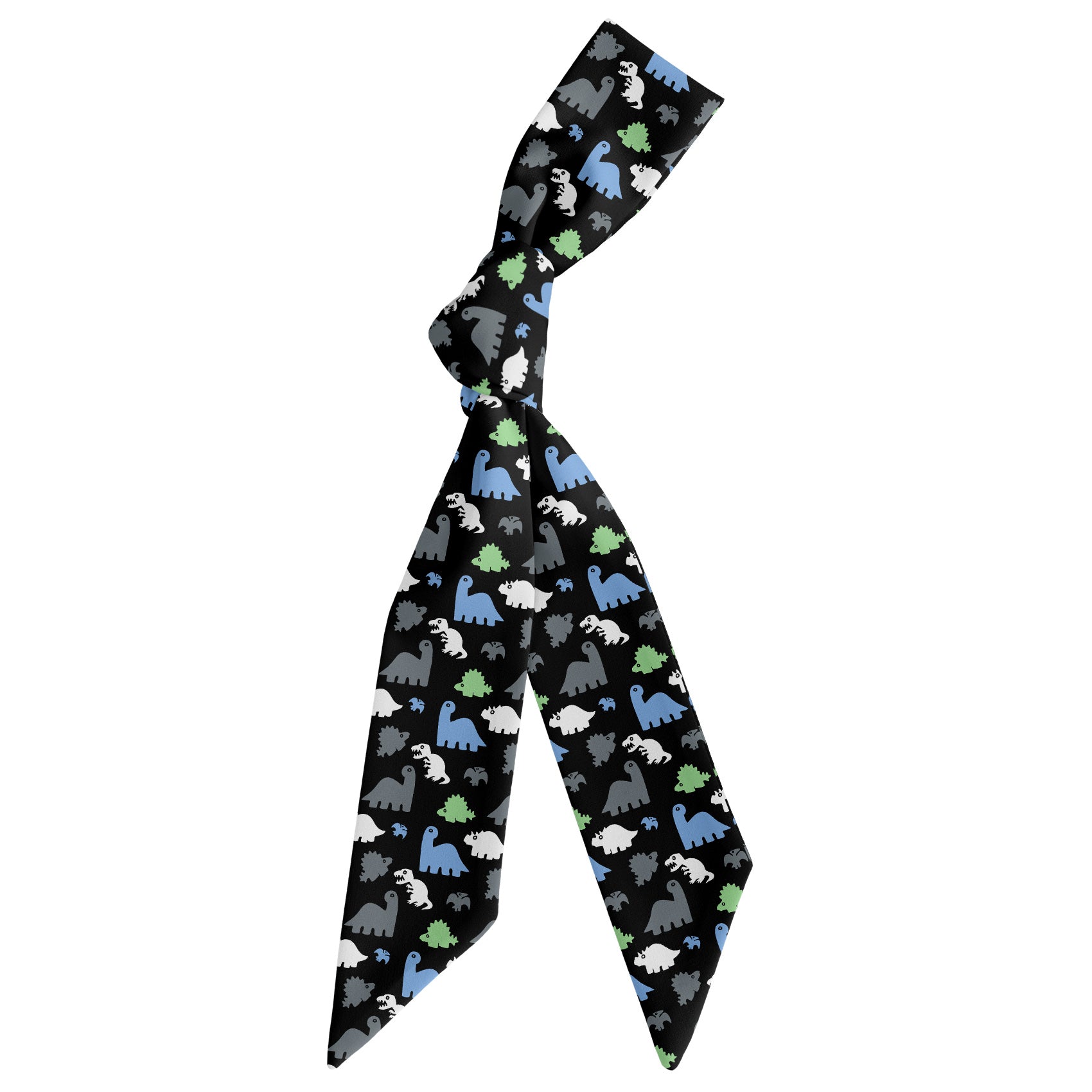 Dinosaur Hair Scarf - Scarf Tied Into Knot - Knotty Tie Co.