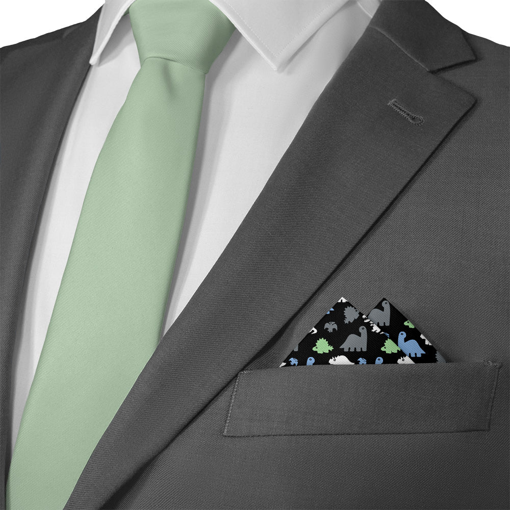 Dinosaur Pocket Square - Matching Necktie- Knotty Tie Co.