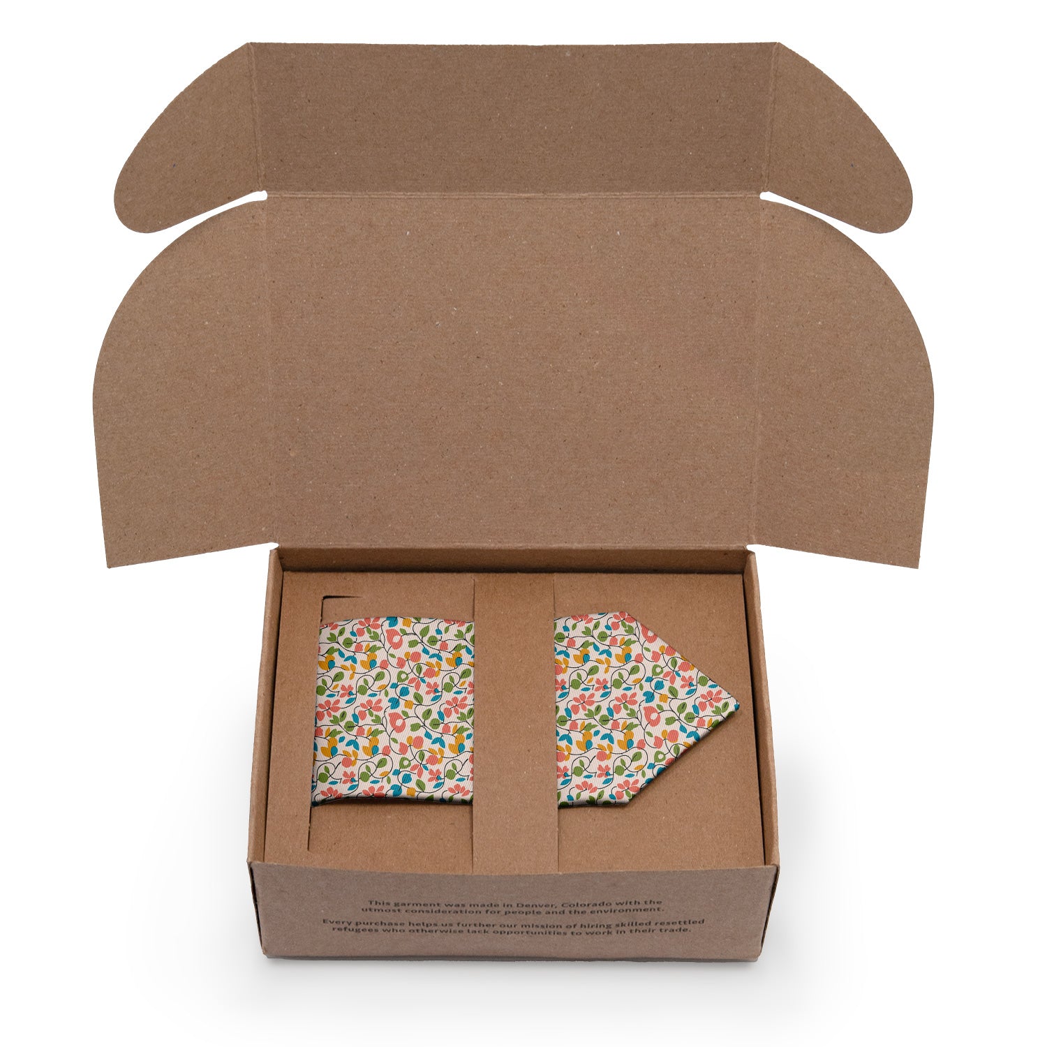 Ditsy Floral Necktie - Packaging - Knotty Tie Co.