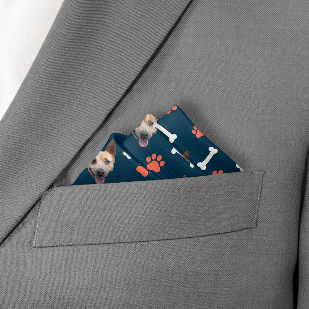 Dog Gone Photo Pocket Square - Stairs Fold - Knotty Tie Co.