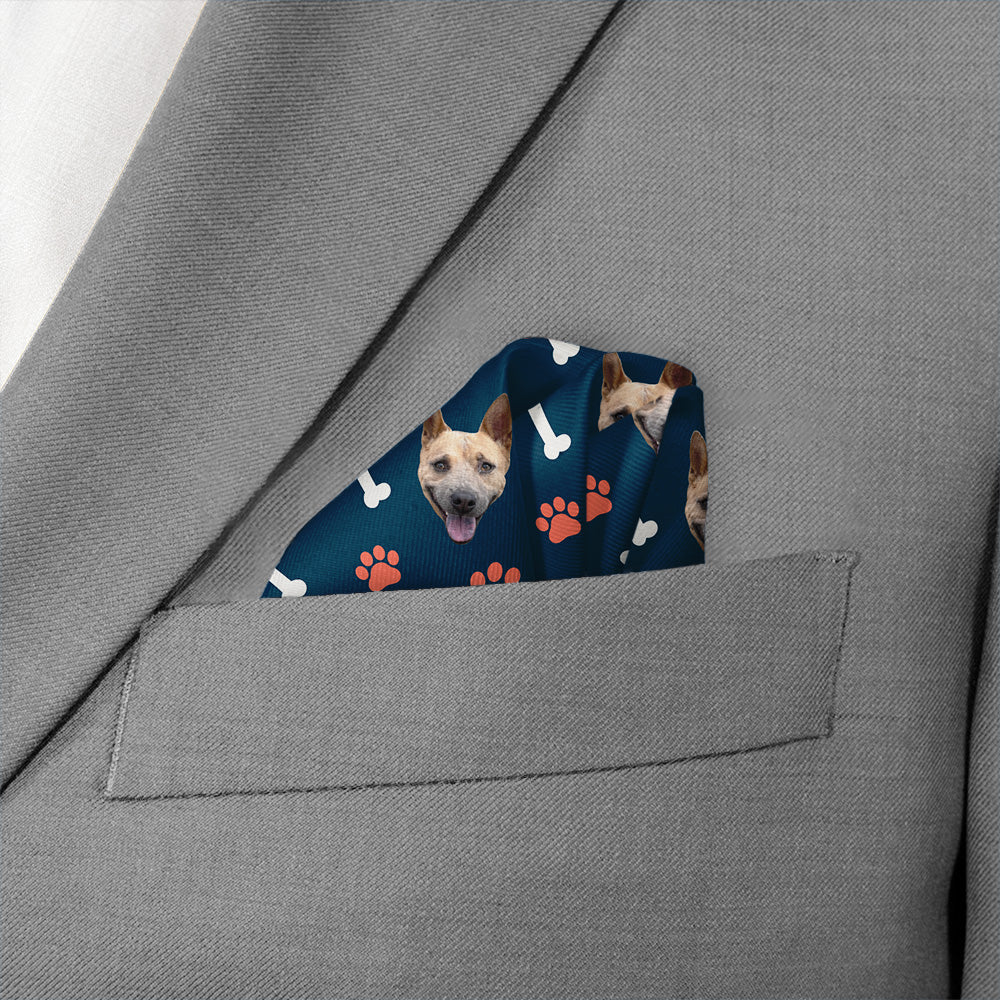 Dog Gone Photo Pocket Square - Wave Fold - Knotty Tie Co.