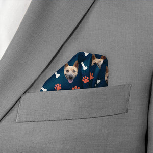 Dog Gone Photo Pocket Square - Wave Fold - Knotty Tie Co.
