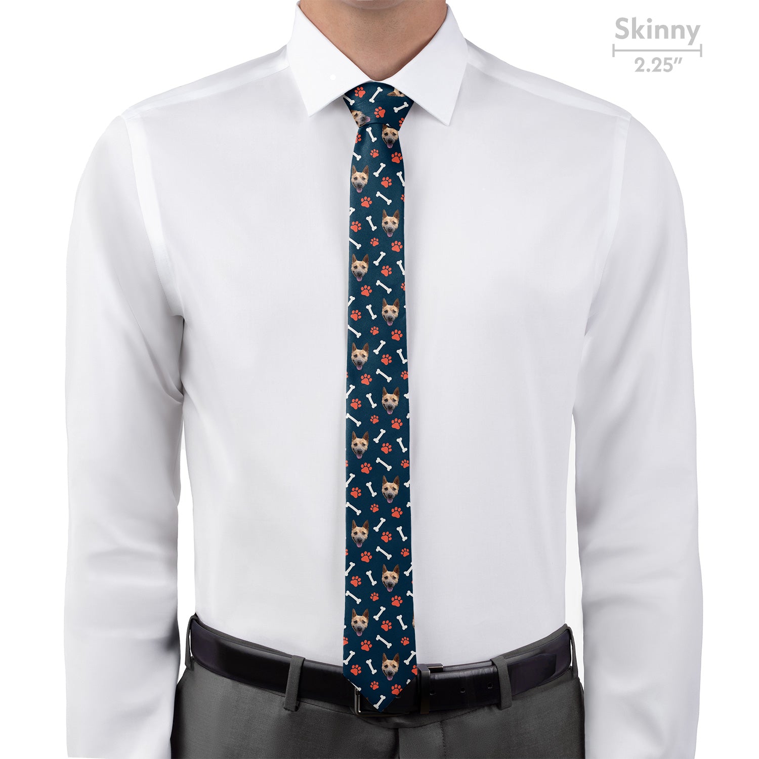 Dog Gone Photo Tie - Skinny - Knotty Tie Co.