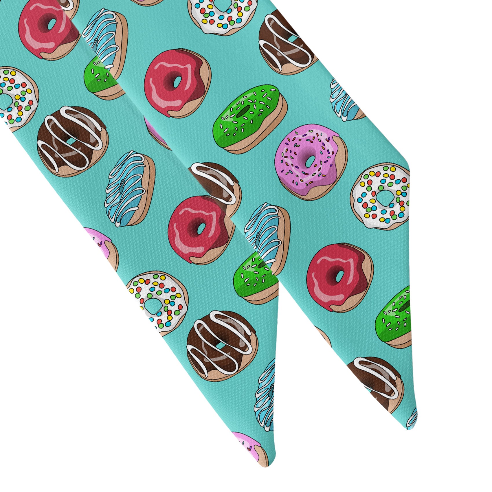 Donuts Hair Scarf - Scarf Tapered Ends - Knotty Tie Co.